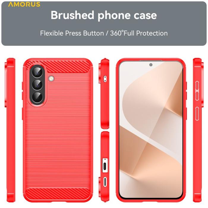 Amorus - AMORUS Samsung Galaxy A57 Mobilskal Plast - Röd