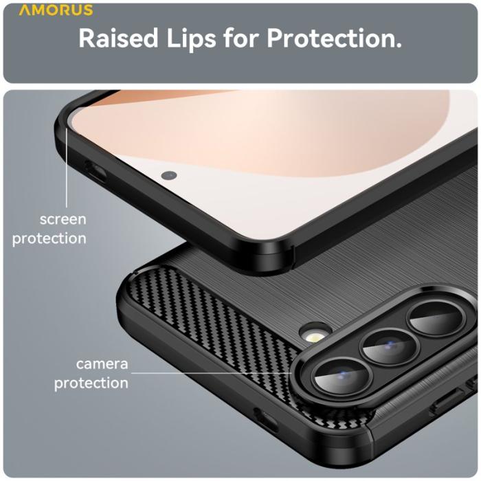 Amorus - AMORUS Samsung Galaxy A57 Mobilskal Plast - Svart