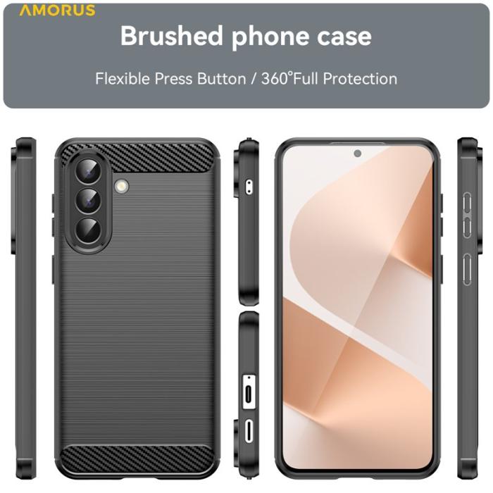 Amorus - AMORUS Samsung Galaxy A57 Mobilskal Plast - Svart