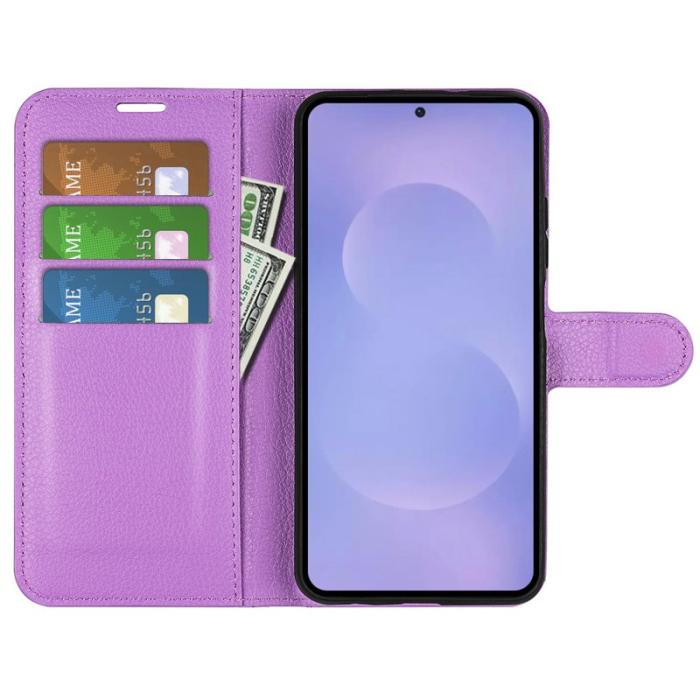 OEM - AMORUS Samsung Galaxy S26 / S26 Pro Fodral Äkta Läder - Lila