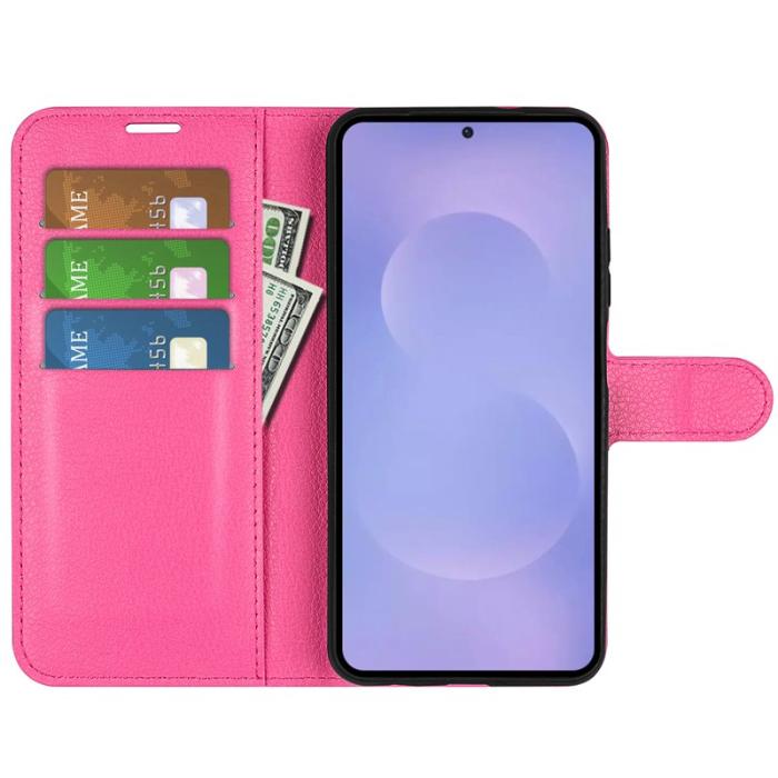 OEM - AMORUS Samsung Galaxy S26 / S26 Pro Fodral Äkta Läder - Rosa