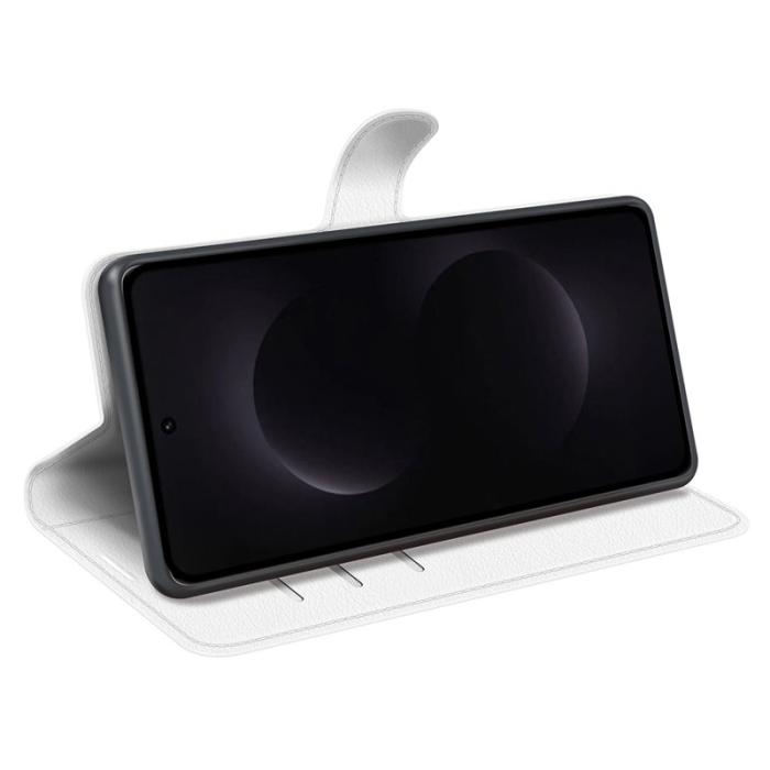 OEM - AMORUS Samsung Galaxy S26 Ultra Fodral Äkta Läder Litchi - Vit