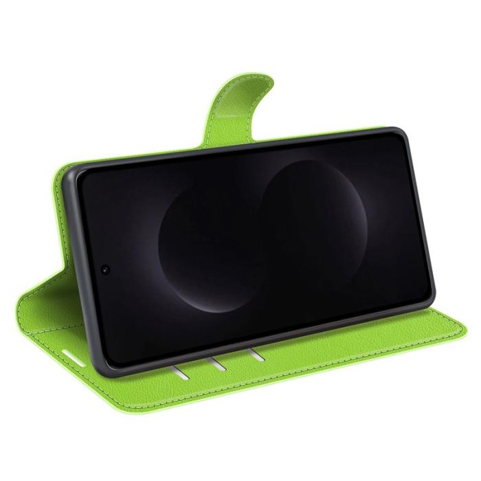 Amorus - AMORUS Samsung Galaxy S26 Ultra Fodral Äkta Läder Ställ - Grön
