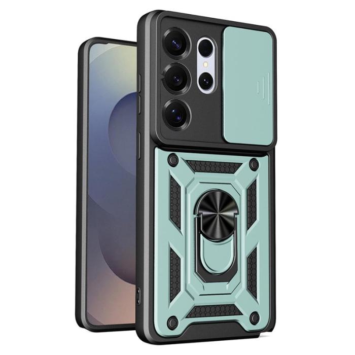 Amorus - AMORUS Samsung Galaxy S26 Ultra Mobilskal Kickstand PC + TPU - Grön