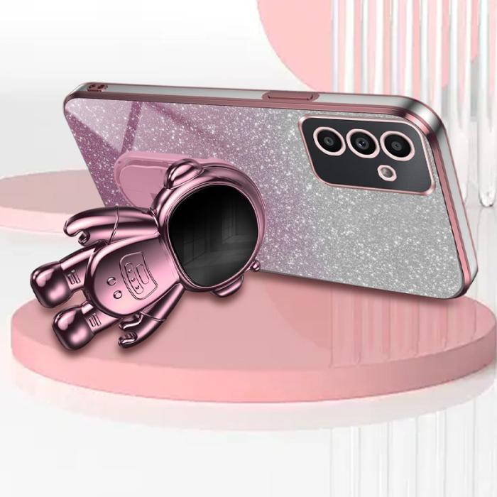 OEM - Astronaut Samsung Galaxy A35 5G Skal PC+TPU Anti-rep - Rosa