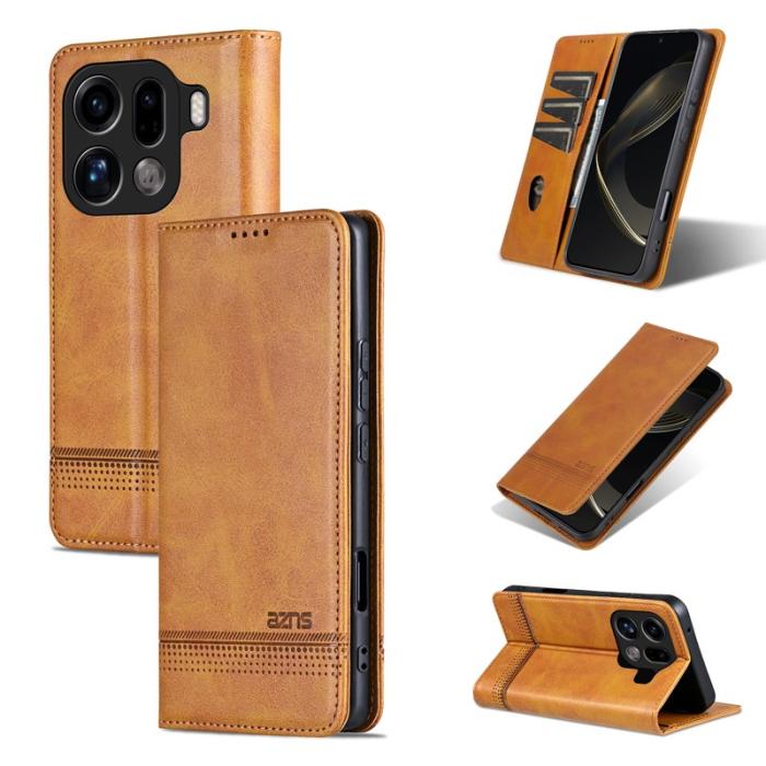 AZNS - AZNS Oppo Find X9 Pro 5G Fodral Äkta Läder - Brun