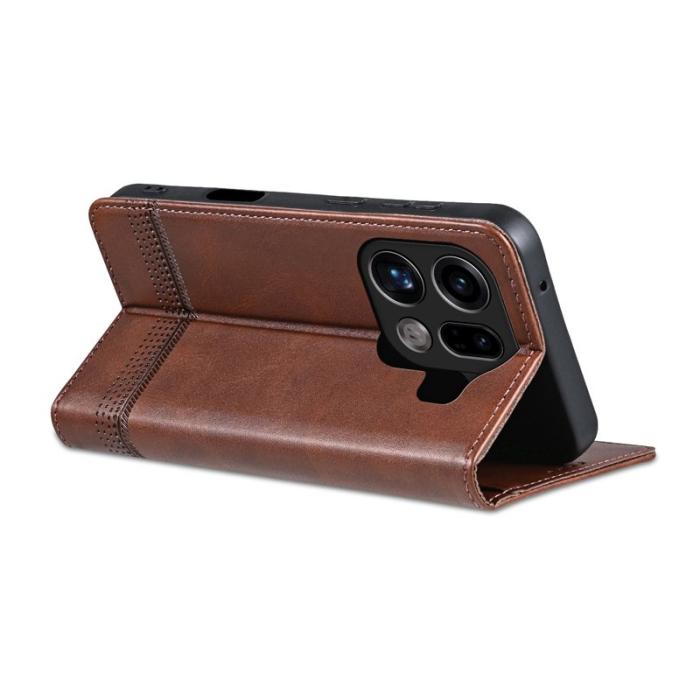 AZNS - AZNS Oppo Find X9 Pro Fodral Äkta Läder - Kaffe