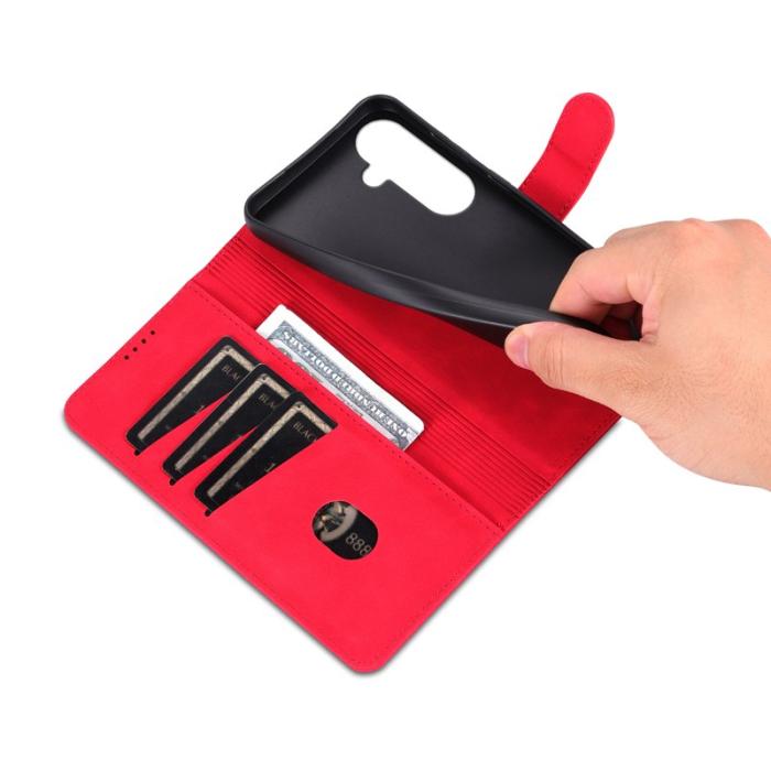 AZNS - AZNS Samsung Galaxy S26 Fodral PU Läder - Röd