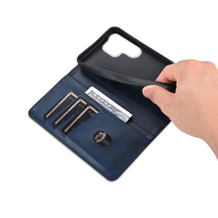 OEM - AZNS Samsung Galaxy S26 Ultra Fodral Äkta Läder - Blå