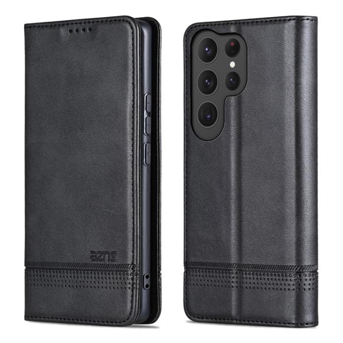 OEM - AZNS Samsung Galaxy S26 Ultra Fodral Äkta Läder - Svart