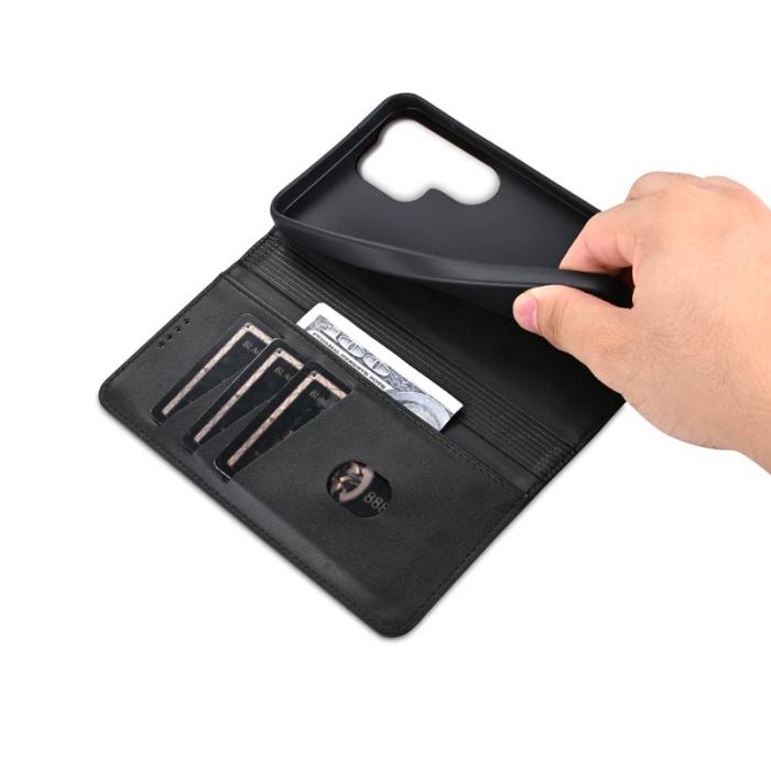 OEM - AZNS Samsung Galaxy S26 Ultra Fodral Äkta Läder - Svart