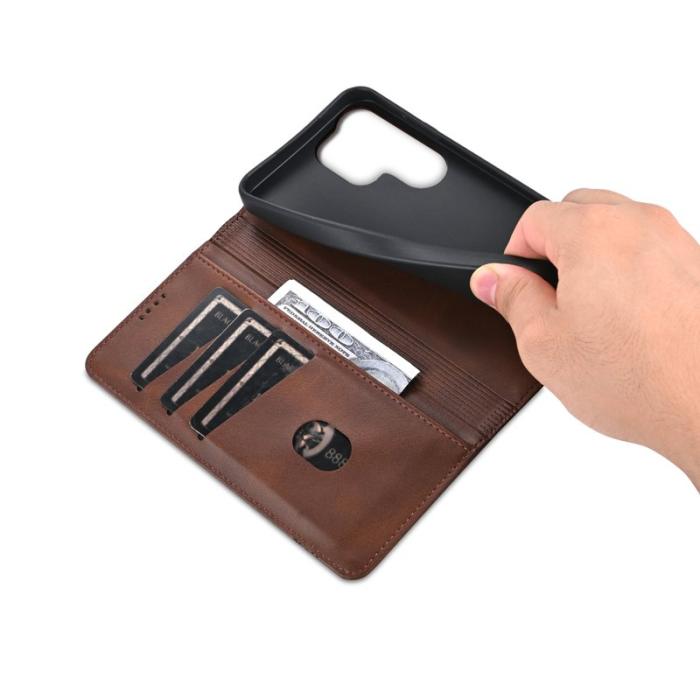 OEM - AZNS Samsung Galaxy S26 Ultra Fodral Konstläder - Kaffe