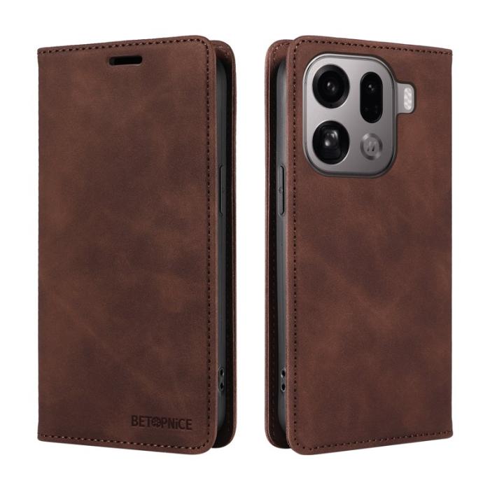 BETOPNICE - BETOPNICE Oppo Find X9 Pro 5G Fodral Läder RFID Skydd - Brun