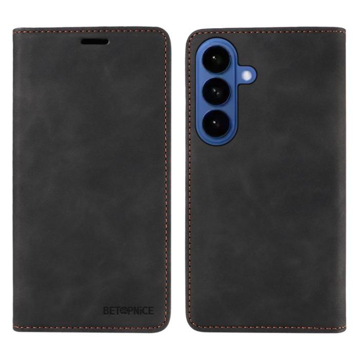 BETOPNICE - BETOPNICE Samsung Galaxy S26 Plus Plånboksfodral Konstläder RFID-Skydd - Svart