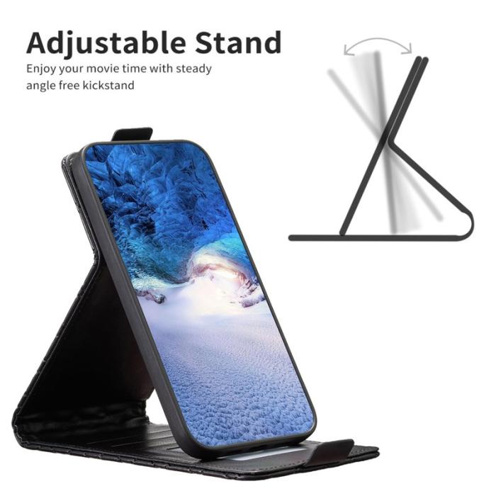 OEM - BF30 Samsung Galaxy A55 5G Skal Vertikalt Flip Konstläder - Svart