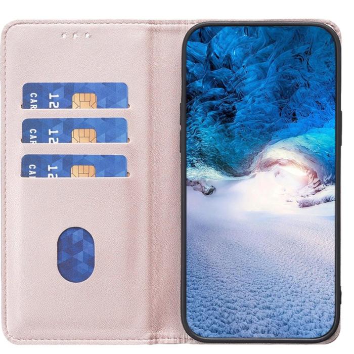 BINFEN COLOR - BINFEN COLOR BF18 Samsung Galaxy A35 5G Skal Konstläder - Roséguld