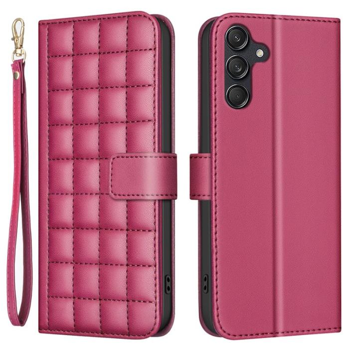 BINFEN COLOR - BINFEN Samsung Galaxy A35 5G Fodral Äkta Läder - Röd