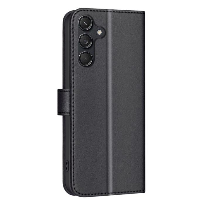 BINFEN COLOR - BINFEN Samsung Galaxy A35 5G Fodral Äkta Läder - Svart