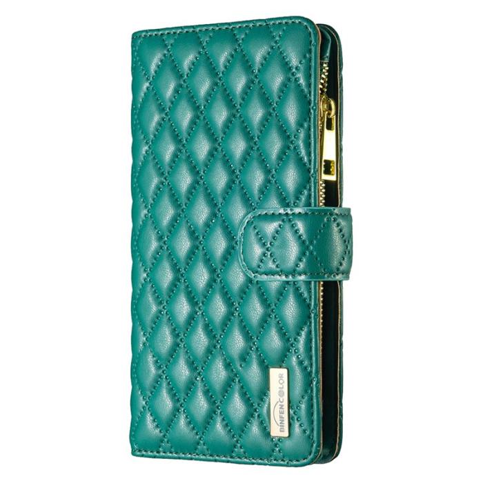 BINFEN COLOR - BINFEN Samsung Galaxy A35 5G Skal Med Dragkedja Ställ - Grön