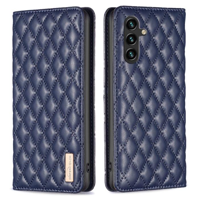 BINFEN COLOR - BINFEN Samsung Galaxy A35 5G Skal Ställfunktion - Blå