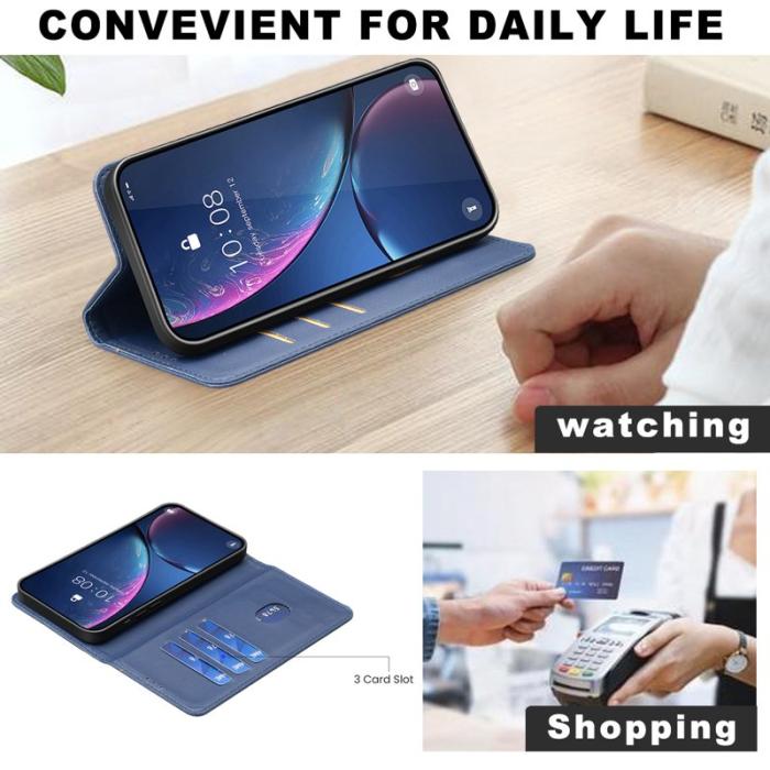 BINFEN COLOR - BINFEN Samsung Galaxy A37 Fodral KonstLäder - Blå