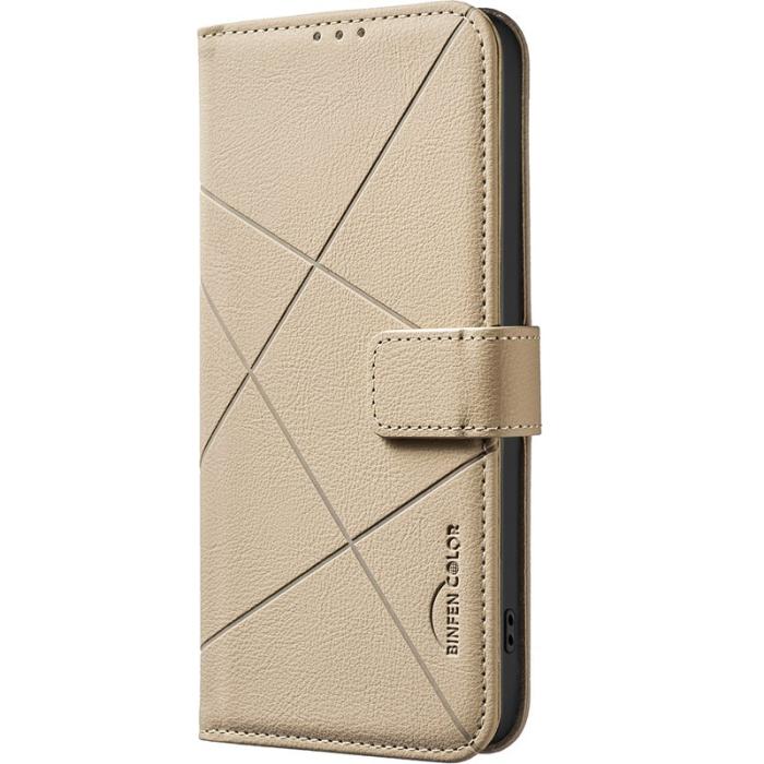 BINFEN COLOR - BINFEN Samsung Galaxy A37 Plånboksfodral Konstläder RFID Skydd - Beige