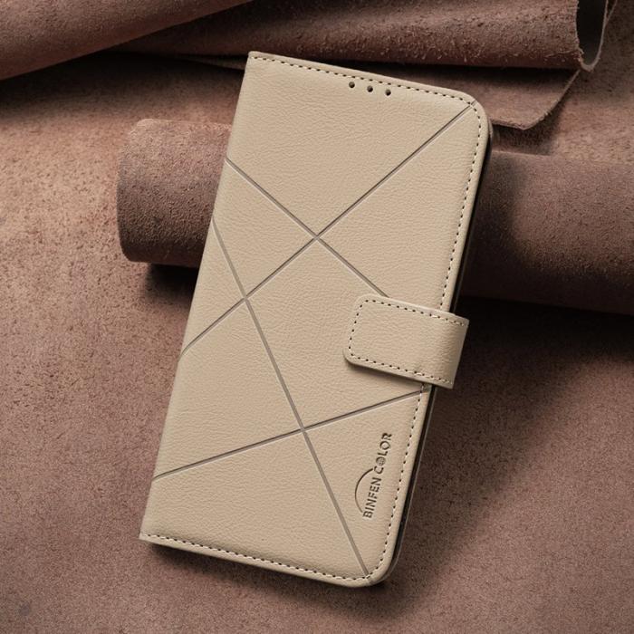 BINFEN COLOR - BINFEN Samsung Galaxy A37 Plånboksfodral Konstläder RFID Skydd - Beige