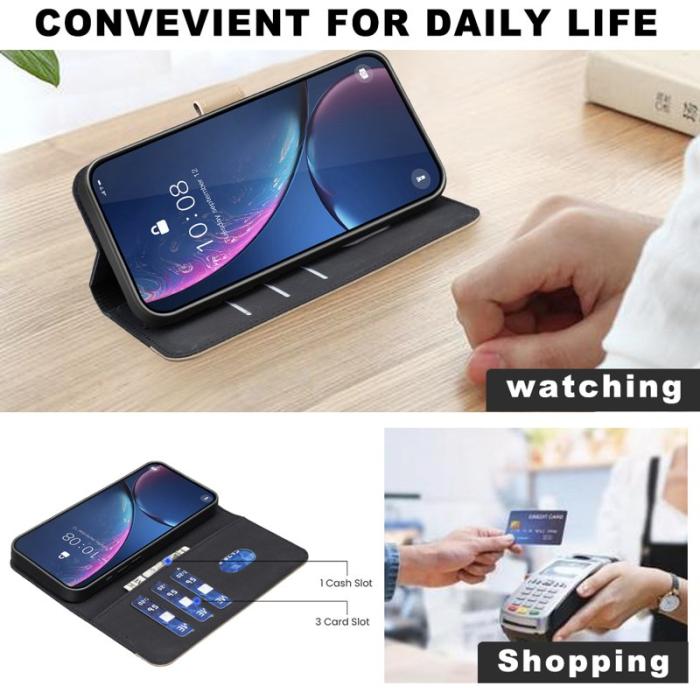 BINFEN COLOR - BINFEN Samsung Galaxy A37 Plånboksfodral Konstläder RFID Skydd - Svart