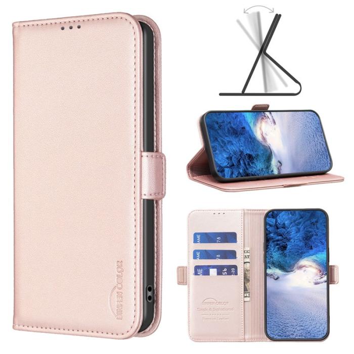 BINFEN COLOR - BINFEN Samsung Galaxy A37 Plånboksfodral Konstläder Flip - Rosa