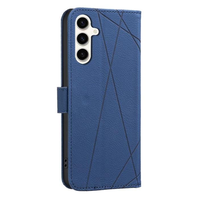 BINFEN COLOR - BINFEN Samsung Galaxy A55 5G Plånboksfodral Konstläder RFID Skydd - Blå