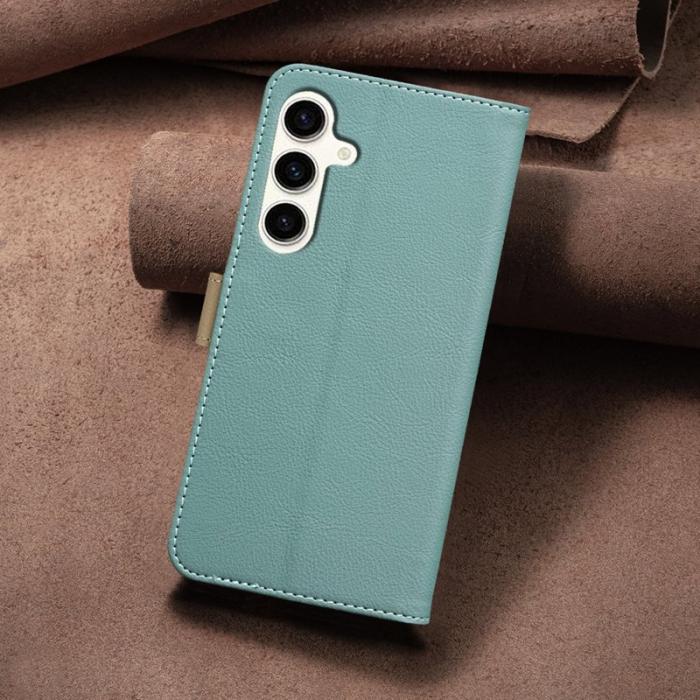 BINFEN COLOR - BINFEN Samsung Galaxy A55 5G Plånboksfodral Konstläder RFID Skydd - Grön