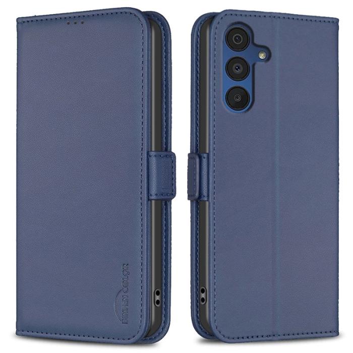 BINFEN COLOR - BINFEN Samsung Galaxy A55 5G Plånboksfodral Konstläder Flip - Blå