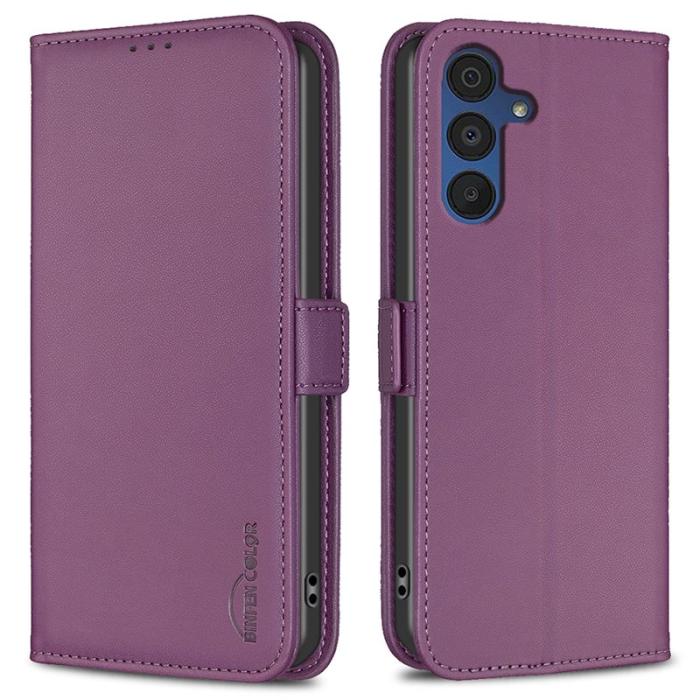 BINFEN COLOR - BINFEN Samsung Galaxy A55 5G Plånboksfodral Konstläder Flip - Lila