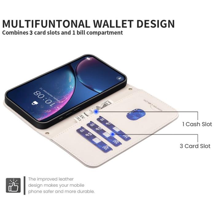 BINFEN COLOR - BINFEN Samsung Galaxy A55 5G Skal Konstläder Rutig - Beige