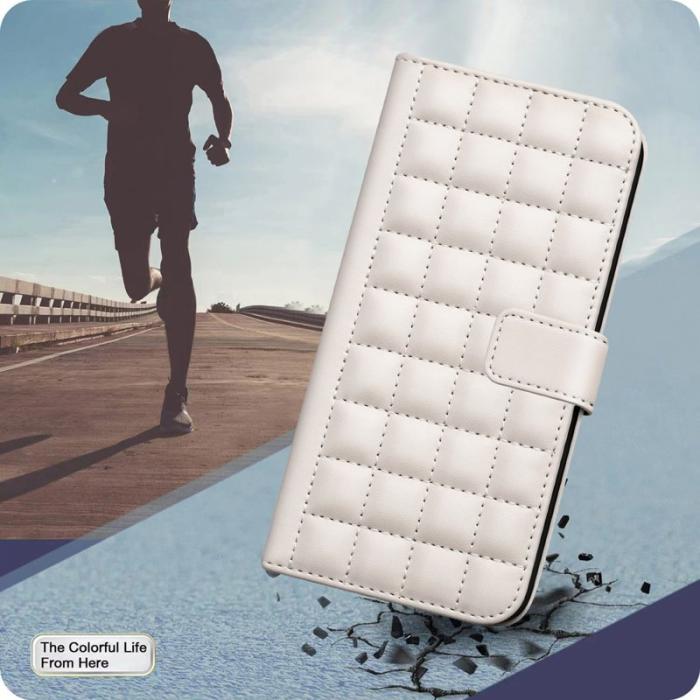 BINFEN COLOR - BINFEN Samsung Galaxy A55 5G Skal Konstläder Rutig - Beige