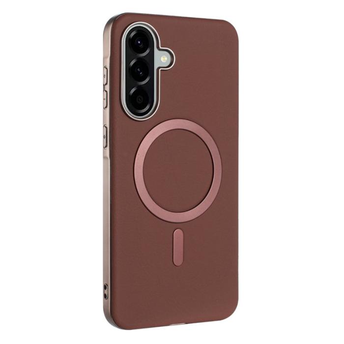 BINFEN COLOR - BINFEN Samsung Galaxy A55 5G Skal Magnetiskt PU + TPU - Brun