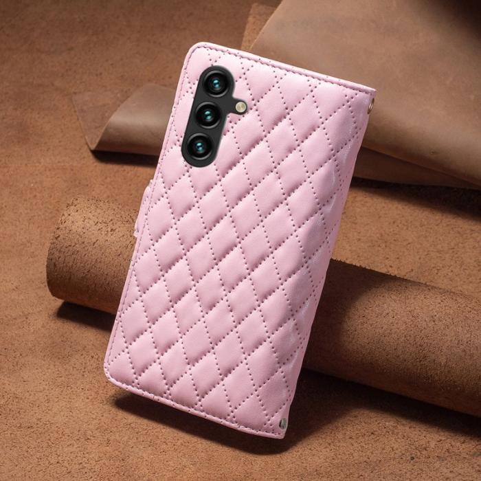 BINFEN COLOR - BINFEN Samsung Galaxy A55 5G Skal Med Dragkedja Ställbart Skydd - Rosa