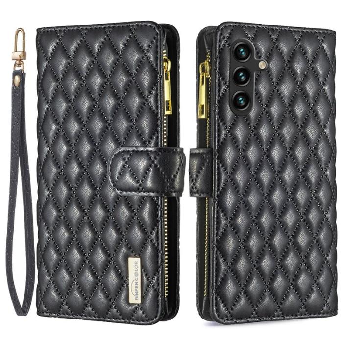 BINFEN COLOR - BINFEN Samsung Galaxy A55 5G Skal Med Fickor Stöd Skydd - Svart