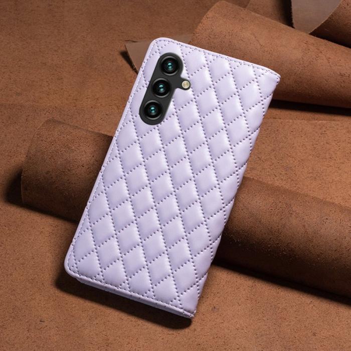 BINFEN COLOR - BINFEN Samsung Galaxy A55 5G Skal Stötabsorberande Äkta Läder - Lila