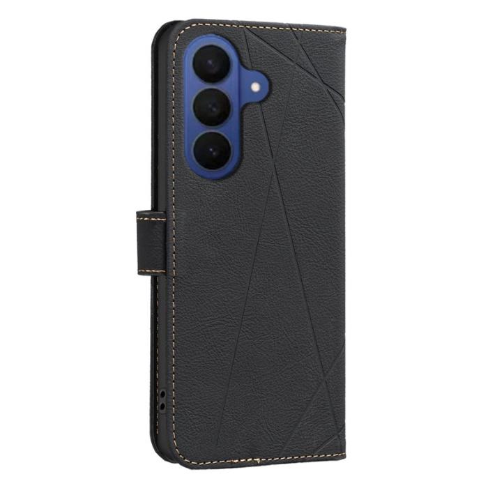 BINFEN COLOR - BINFEN Samsung Galaxy A57 Plånboksfodral Konstläder RFID Skydd - Svart