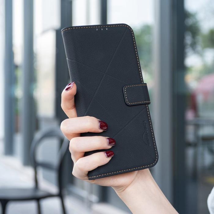 BINFEN COLOR - BINFEN Samsung Galaxy A57 Plånboksfodral Konstläder RFID Skydd - Svart