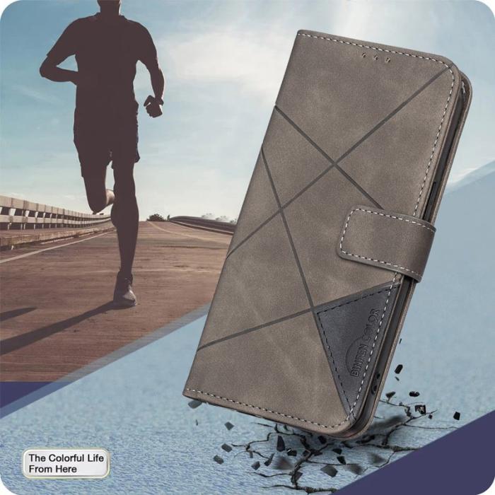 BINFEN COLOR - BINFEN Samsung Galaxy A57 Plånboksfodral Konstläder - Grå