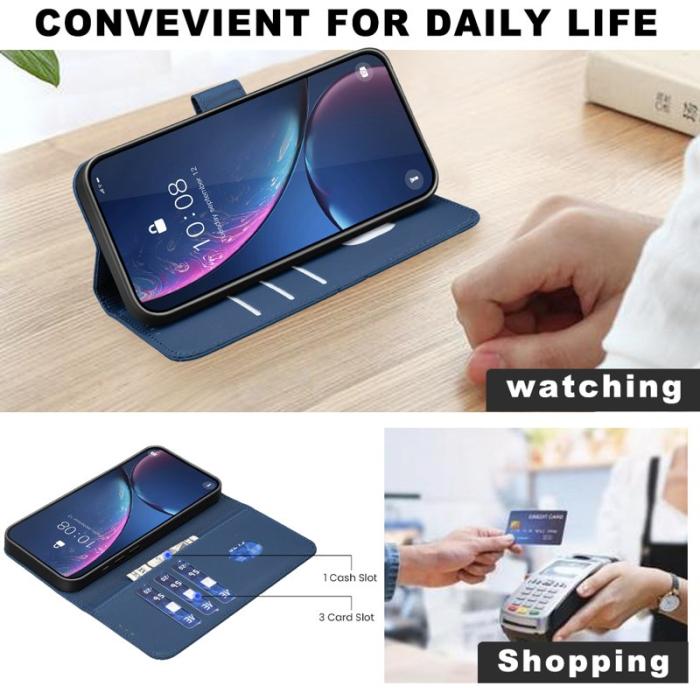 BINFEN COLOR - BINFEN Samsung Galaxy S26+ Plånboksfodral Konstläder Geometry - Blå