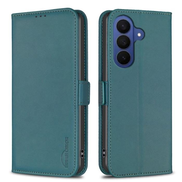 BINFEN COLOR - BINFEN Samsung Galaxy S26 Plus Plånboksfodral Konstläder Flip Folio - Grön
