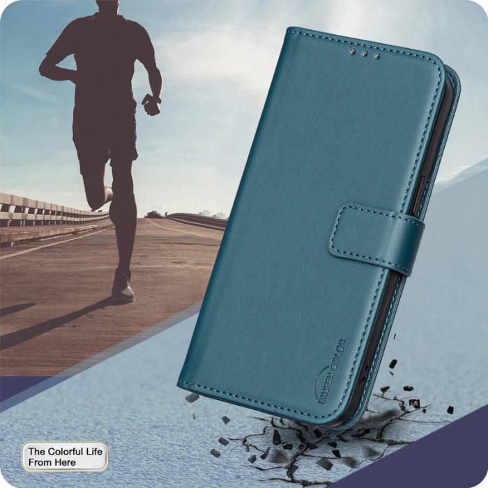 OEM - BINFEN Samsung Galaxy S26 Pro Fodral Folio Flip Äkta Läder - Grön