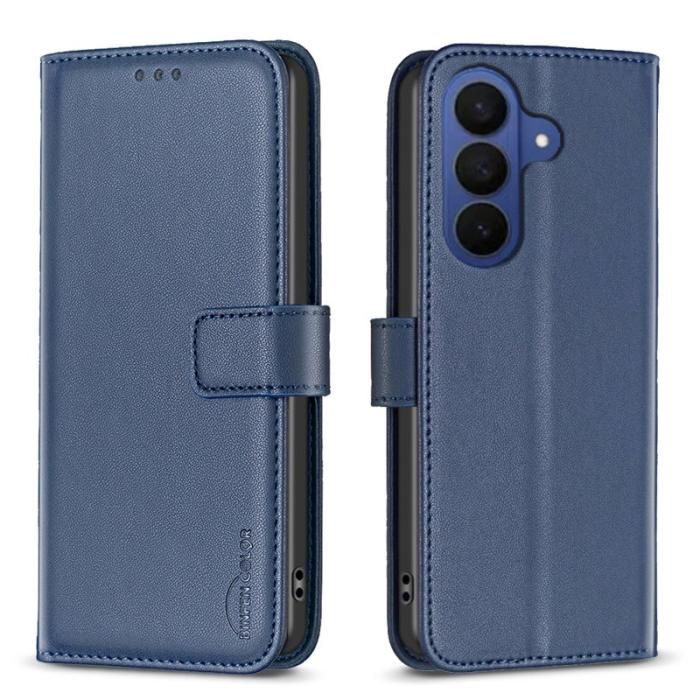 KHAZNEH - BINFEN Samsung Galaxy S26 Pro Fodral Folio Flip Konstläder - Blå