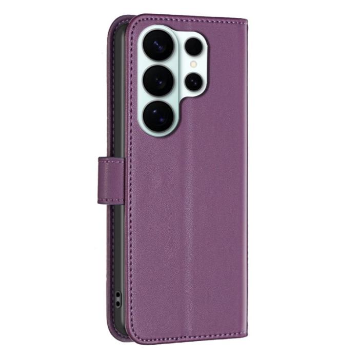 BINFEN COLOR - BINFEN Samsung Galaxy S26 Ultra Fodral Folio Flip Konstläder - Mörklila