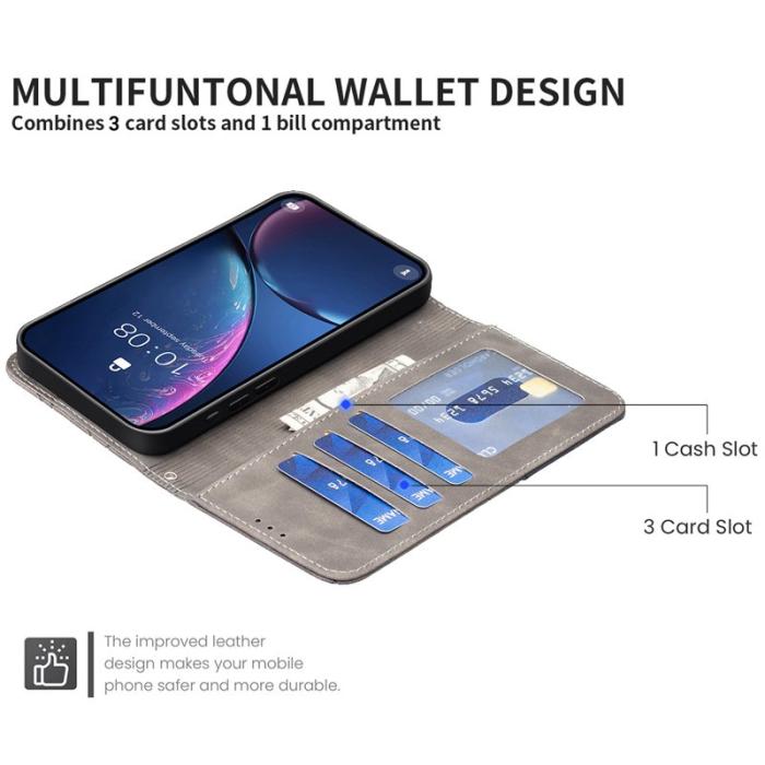 BINFEN COLOR - BINFEN Samsung Galaxy S26 Ultra Fodral Konstläder Geometry - Grå