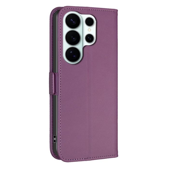 BINFEN COLOR - BINFEN Samsung Galaxy S26 Ultra Fodral PU Läder Flip Folio - Mörklila