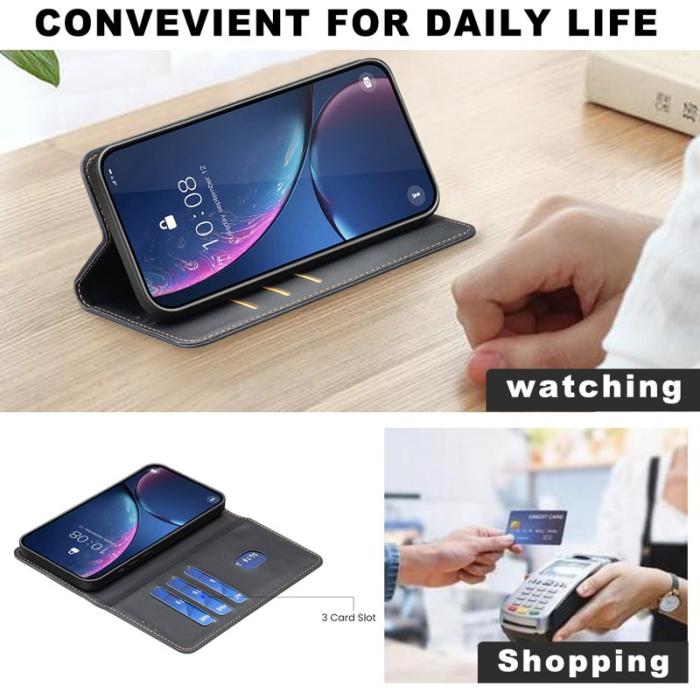 BINFEN COLOR - BINFEN Samsung Galaxy S26 Pro Fodral Äkta Läder Ställ - Svart